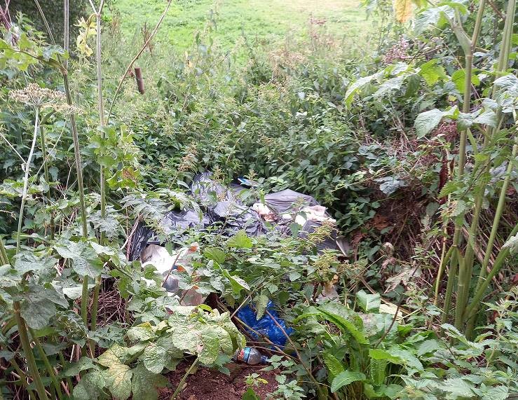 Flytipped waste