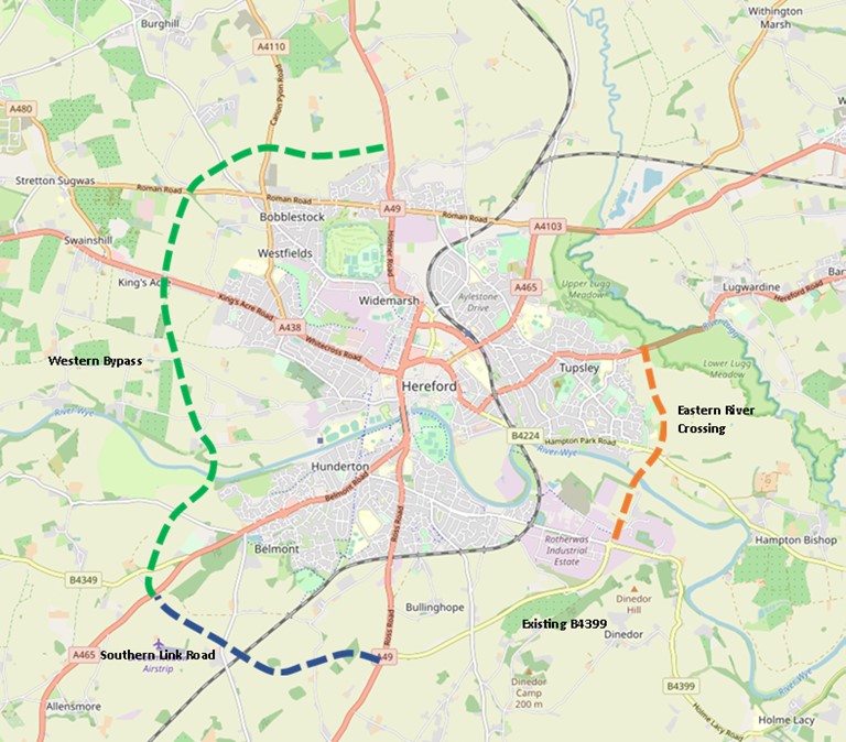 Western bypass map