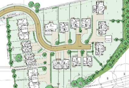 Site layout Wheatsheaf, Fromes Hill