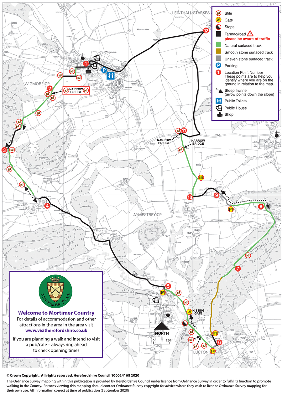 Wigmore circular walk map