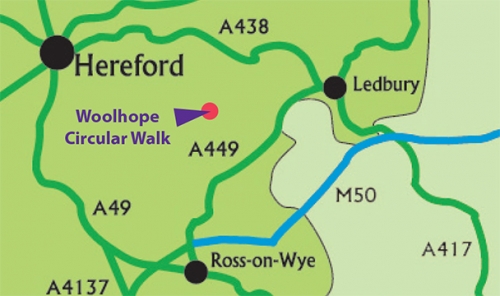 Woolhope location map section