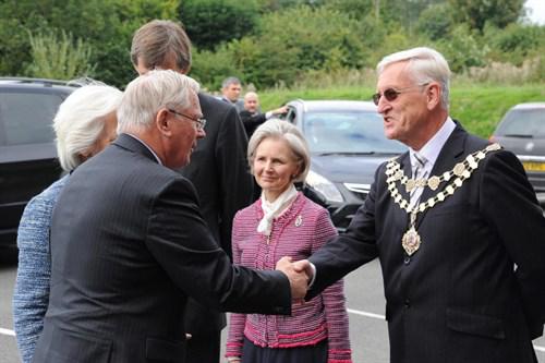 Cllr Wilcox HRH Duke of Gloucester