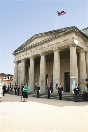 Flag raising ceremony