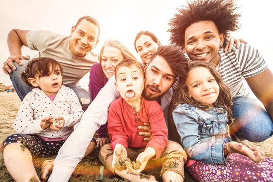 Group of children and parents