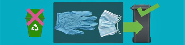 Lateral flow test waste gloves and masks