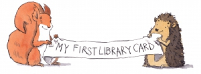 My First Library squirrel and hedgehog banner