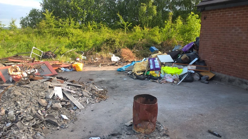 Flytipped waste