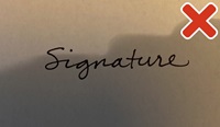 Signature with shadow